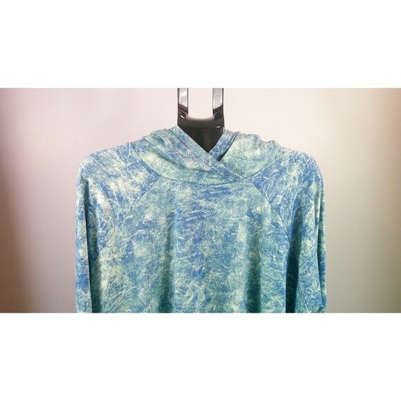 LulaRoe Amber Long Sleeve Women's Hoodie 3XL - Blue, Light Yellow Wash - Picture 4 of 7